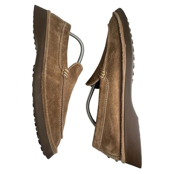 Tods Tan Suede Pantofola Estivo Slip On Loafers Men Sz 9 Preppy Made In Italy EC - Picture 8 of 16